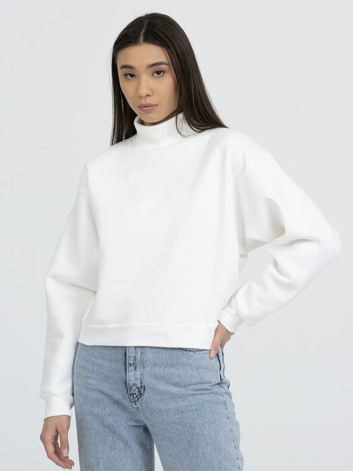 Sweatshirt mit Rollkragen