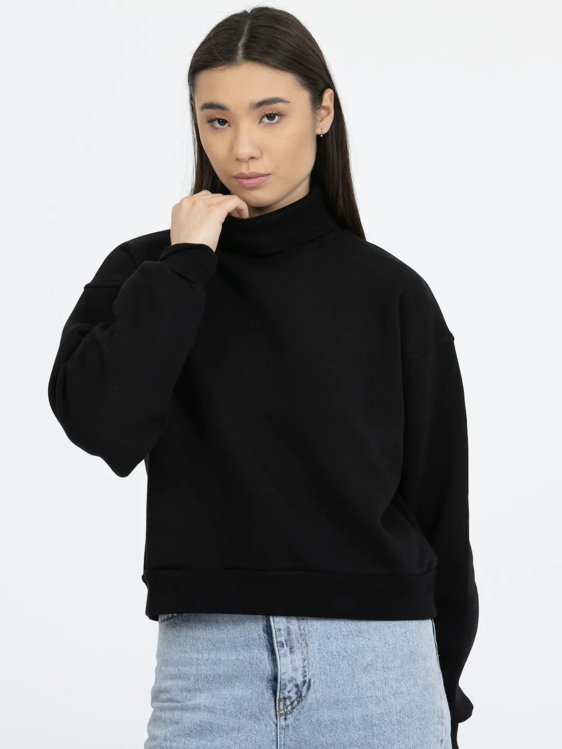 Sweatshirt mit Rollkragen