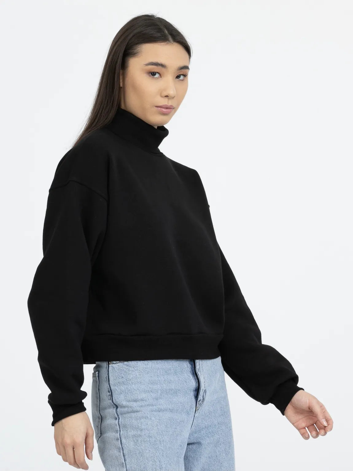 Sweatshirt mit Rollkragen